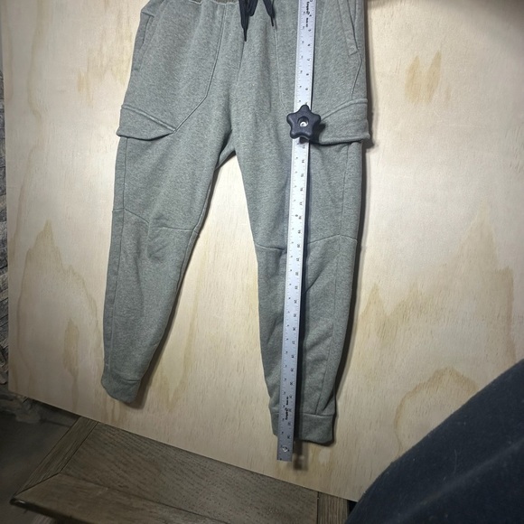 FLX Light Gray Cargo Pants with Elastic Waistband and Tapered Legs - Picture 6 of 11